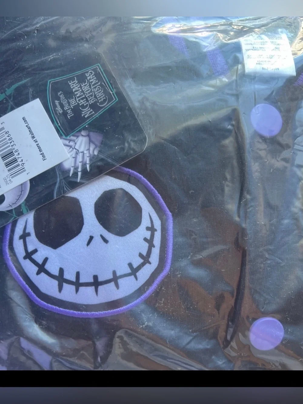 Disney Tim Burton The Nightmare Before Christmas Toddler Girl Varsity Jacket NWT
